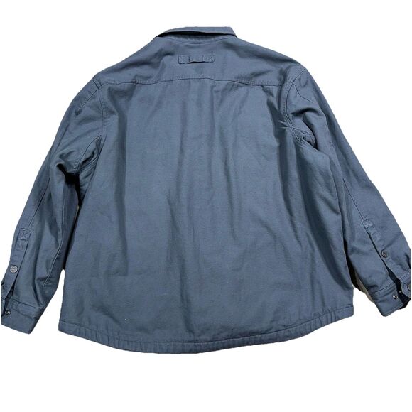 Duluth Trading Co. Heavy Canvas Mens 3XL Fleece Lined Grey Work Jacket Snap - Picture 6 of 12